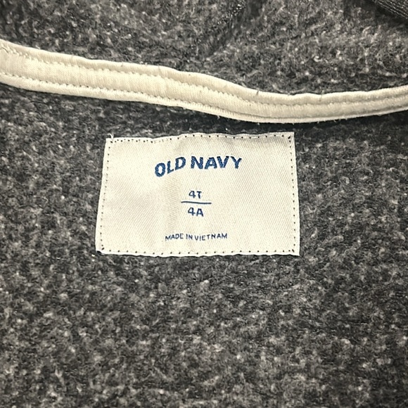 Old Navy Dark Gray Zippered Hoodie Size 4T - Picture 4 of 6